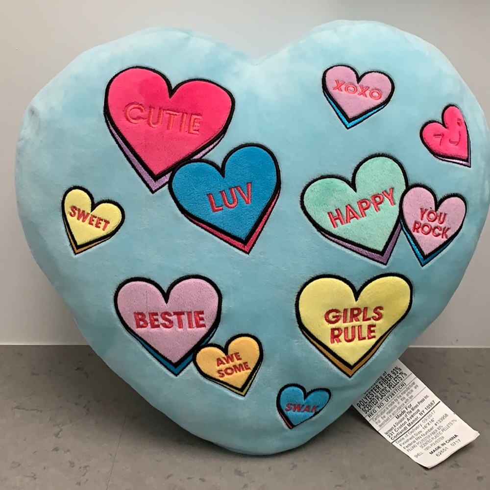 Iscream Candy Hearts pillow